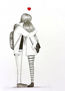 Romantic Couple Pencil Sketch | Valentine's Day Special Drawing | Drawing Book