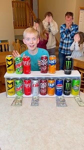 Match the Soda for $300 😁 Kids and family plays funny soda mathcing game for cash prizes. Funny activity using mountain dew, coke, dr pepper, energy drinks, and pepsi. This video was produced by Benson Family, Network Media, and Benson Bros. #games #familygathering #partygames #soda #challenge | Aaron’s Family