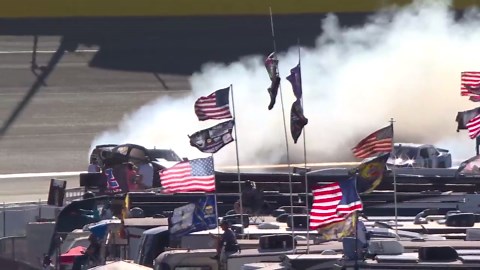 Patrick Staropoli, Dean Thompson spin after contact in Turn 2