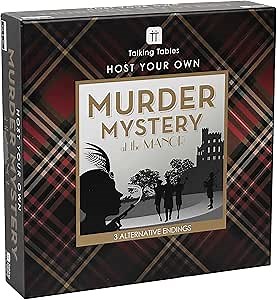 Talking Tables Reusable Murder Mystery at The Manor After Dinner Party Game Kit for Adults, Host Your Own Games Night Scottish Highland Theme, 3 Alternative Endings Fun Idea, New Year