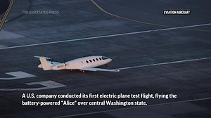 US company conducts electric plane test flight