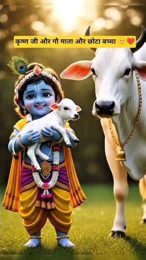 Krishna ji and cow 🐄 #viral #shorts #trending #shortsfeed #youtubeshorts #ai #krishna #3d #ytshorts