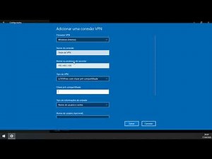 Como configurar no Windows VPN L2TP com IPSec e chave pre-compartilhada.
