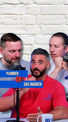 11K views · 130 reactions | Is a gas engineer just a fancy plumber? Pete and Keiran can't agree, and it's sparking some fiery debate on this week’s episode of 'Off The Job.' With guests Gio and Alistair chiming in, you won't want to miss this!  Join the discussion and tell us what you think—engineer or plumber? Watch the full debate via the link in our bio. #plumber #gasengineer #TradeTalk #offthejobpodcastuk #justfixapp #tradekart | Off The Job: A Trade Podcast UK | Facebook