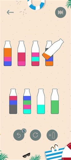 Brain games water sort 💦 level 54 #best #watersortpuzzle #sort #game #puzzle #watercolor #easy