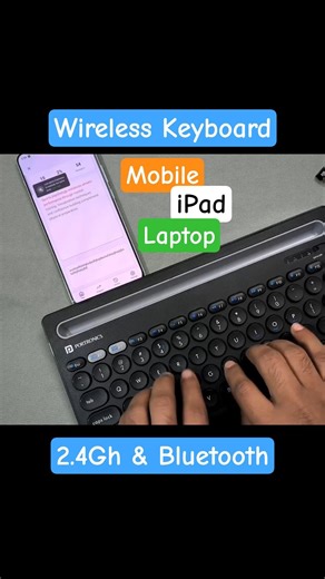749/- 👍👍 Portronics Bubble Dock Multimedia Wireless Keyboard 2.4 ghz & Bluetooth 5.0 Connectivity