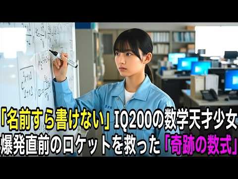 「名前すら書けない」中卒清掃員。実はIQ200の数学天才で、爆発直前のロケットを少女の数式が救った奇跡の物語。【感動する話】【朗読】