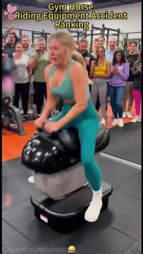 xRunaway Rodeo Machine Goes Wild in Gym! Japanese Beauty’s Reaction Has Everyone Laughing 🤣🐎#