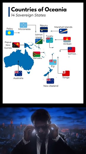 Countries of Oceania: All 14 Sovereign States on One Map 🌏🏝️