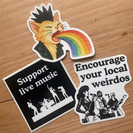 Live Music Sticker Set - 3” Vinyl Waterproof Decals - Etsy Canada