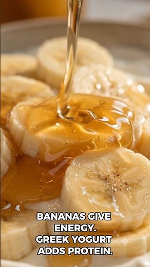 🍌 Banana + Greek Yogurt + Honey = A More Satisfying Snack!