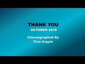 Thank You (Tina Argyle) - Line Dance (Dance & Teach)
