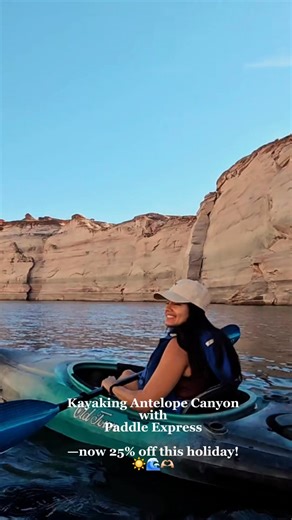 Celebrate the season with Paddle Express!  Kayak tours 25% off this holiday!  paddleexpress.org #PaddleExpress #HolidayAdventure #AntelopeCanyon #LakePowell #ExploreMore #KayakLife #BlackFriday #FamilyFun | Lake Powell Paddle Express | Facebook