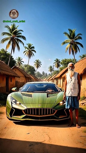 ai super car craft with coconut leafs 😮How create next comment now🤔? #ai #shortsfeed #shorts #car