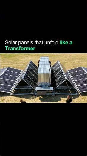Solar panels that unfold like a Transformer
