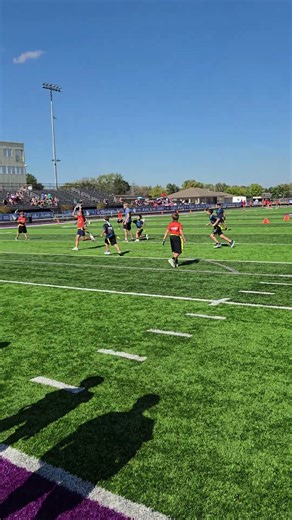 Beautiful throw and catch on the run for TD #fyp #flagfootball #football