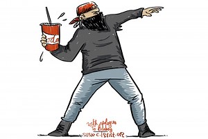 Sugary sodas make kids wanna smash