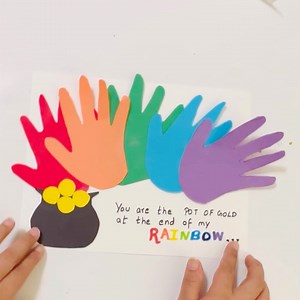 67K views · 928 reactions | Super duper cute St. Patrick’s day “Handprint Rainbow craft!!! ☘️☘️...The handprints can alternatively be done with paints instead of construction paper!!! Both ways it turns out adorable March art and craft☘️☘️☘️ For more such cute activity check this out  https://www.zippikids.com/blog/St-Patricks-Day-Crafts-and-Activities-for-Kids | Zippi Kids Corner | Facebook