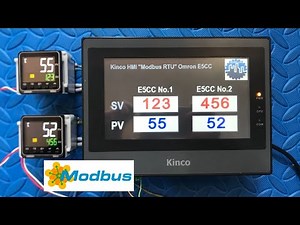 HMI Kinco "Modbus RTU" Omron E5CC Tutorial