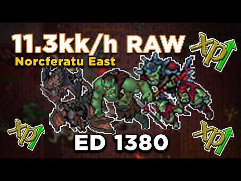 Norcferatu East - 11.3kk Raw -NO Charms No Cores! - Druid 1380 - Tibia - Bloody Tusks Quest