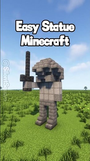Easy way to Create a Statue in your Minecraft World | Minecraft Aesthetic Idea