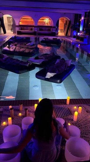 A relaxing floating sound bath in Calgary