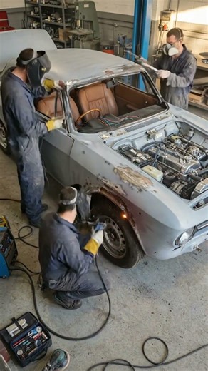 Restoring a Classic Car from Scrap Built by AI Before vs After Transformation #build #ai #car