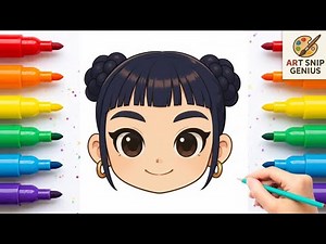 How to Draw Zoey from K-Pop Demon Hunters | Cute Chibi Pencil Sketch Tutorial