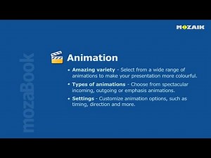 mozaBook Interactive Teaching Software - Animation tutorial video