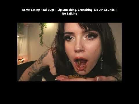 ASMR Eating Real Bugs | Lip Smacking, Crunching, Mouth Sounds No Talking #asmr #nails #mouthwhisper