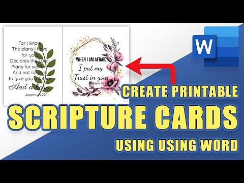 How to Create (Custom & Printable) SCRIPTURE CARDS Easily Using WORD