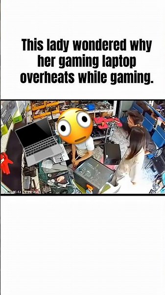 😂when she realizes what she did #shortsfeed #gaming #laptop #repair #humor #computer #ytshorts