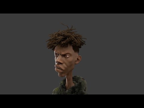 Black Semi-Realistic 3D Character