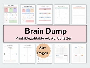 Editable to Do Brain Dump Planner, ADHD Daily Weekly Goals Planner, To-do List Pad Printable, Daily Weekly Planner Simple, Priority Matrix - Etsy