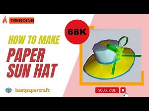 How to make paper sun Hat | paper sun hat easy | paper sun hat craft | Sun hat