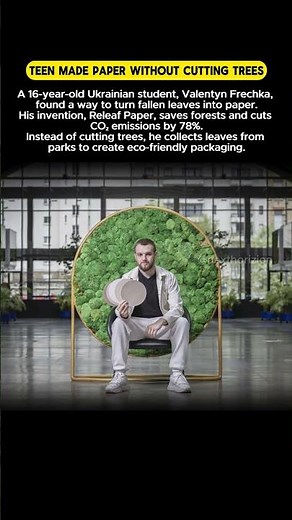 Teen Who Made Paper Without Cutting Trees | Releaf Paper’s Incredible Eco Invention 🌿