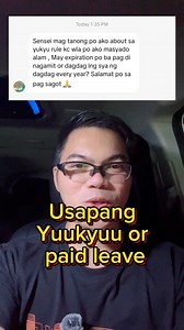 18K views · 250 reactions | Nagagamit nyo ba ang Yuukyuu(paid leave) kasi kung hindi aba bawal yan! Can you share your idea or knowledge about 有給？ #fypageシ #yuukyuu #OFWJAPAN | Archee Sensei in Japan | Facebook