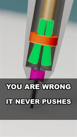 Your mechanical pencil never pushes the lead. It lets go #stealthis #mechanisms #engineering
