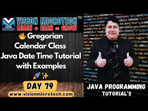 🔥 Gregorian Calendar Class in Java | Java Date Time Tutorial with Examples 🚀 ✨