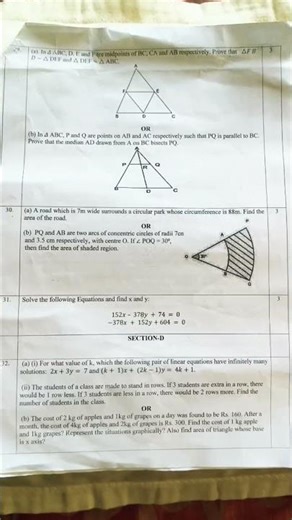 Class 10🔥 MATHEMATICS 🔥CBSE Preboard II💥Real Question Paper 📝 | Board Exam 2025-26