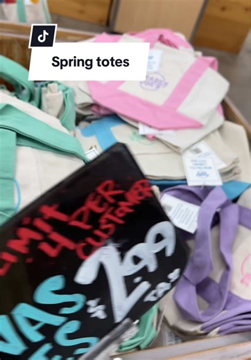 Pastel spring mini tote bags were released this morning @Trader Joe's just call your local store just make sure yours does #trader #traderjoeshaul #traderjoesmusthaves #traderjoesfinds #traderjoesnewitems