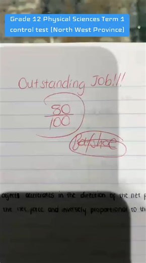 Grade 12 Physical Sciences Term 1 Test