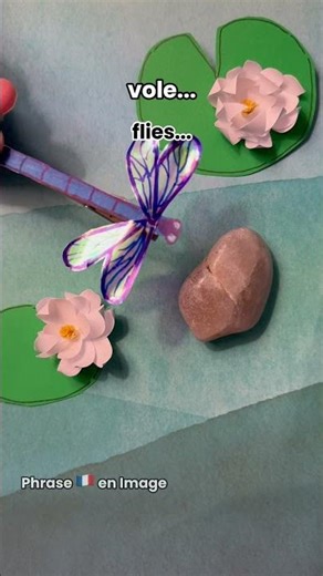 The Dragonfly Flies 🪽 La libellule vole #learnfrench #kidscrafts #bricolage