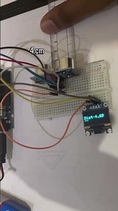 Distance measurement #arduino#experiment#breadboard#techshorts#circuit#diy#project#display#distance