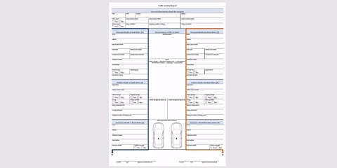 Traffic Accident Report/Car Accident Report/European Accident Statement Template as editable Microsoft Word file and PDF file - Etsy.de