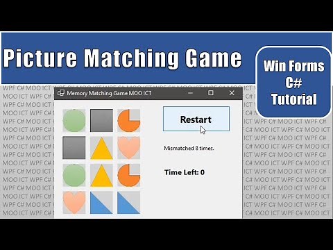C# Tutorial - Make a Picture Matching Game with .Net and Windows Form in Visual Studio