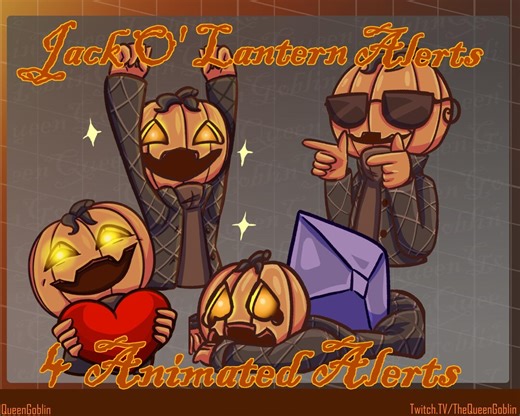 Animated Jack O'lantern Twitch Alerts | Spooky Halloween Theme (digital Download) - Etsy