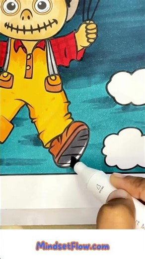 Who Knew Scarecrows Could Fly? | Spooky Nights Halloween Coloring Page