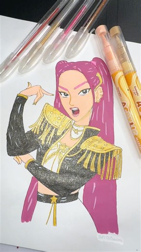 Mira’s Stunning Glow Up! 💖✨ | K-Pop Demon Hunters Coloring Page 🎨