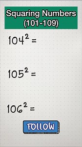 93K views · 1.3K reactions | Squaring Numbers Trick (101~109) ❤️ | Prof D | Facebook